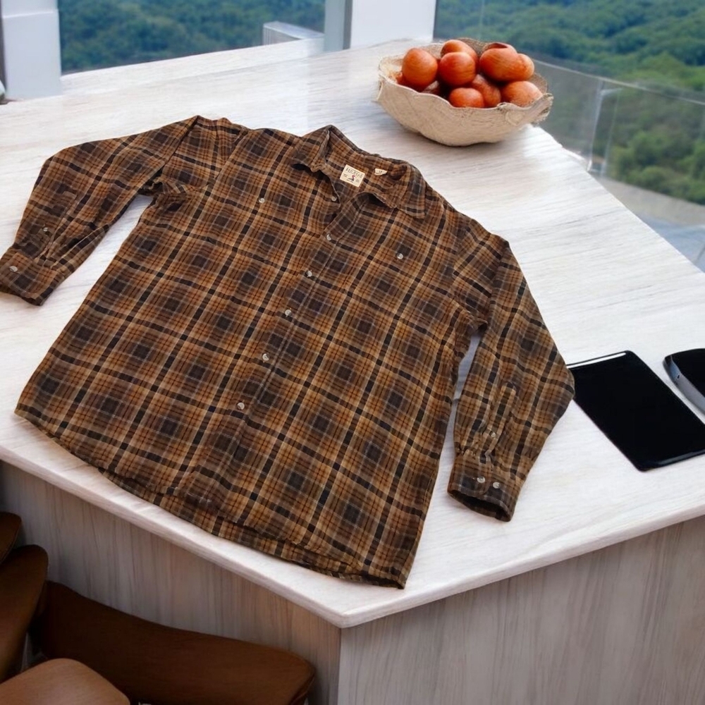 RedHead Brand Co button-up flannel shirt in multicolor plaid Mens Size 2XL